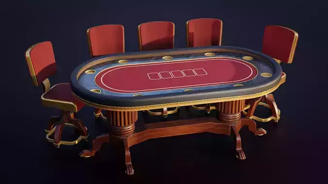 Poker Table with Chair - Classic Casino