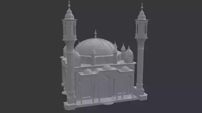 Mosque Building Middle Eastern Architecture 3D Model Low-poly 3D model