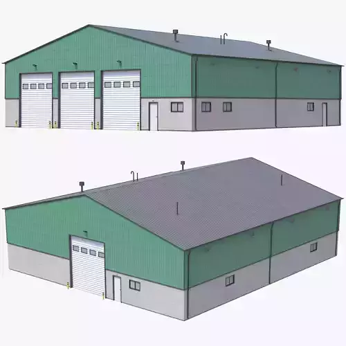 Green Industrial Building 32 PBR