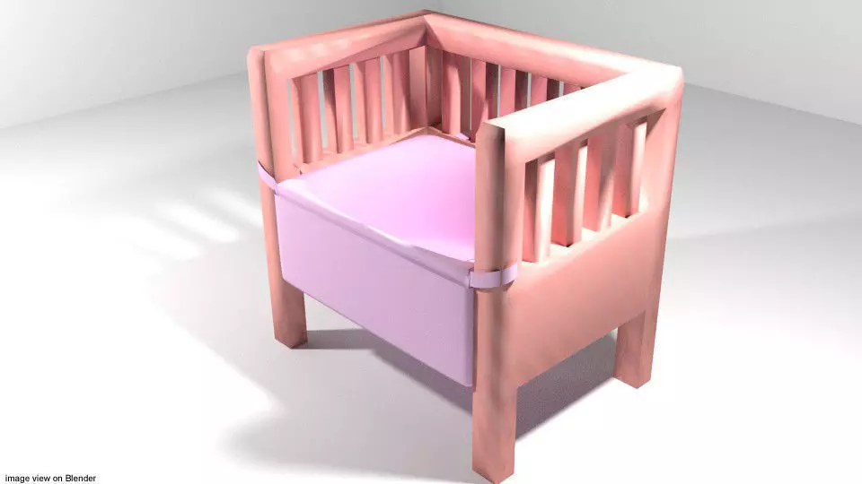 Bed - Bassinet 3D model