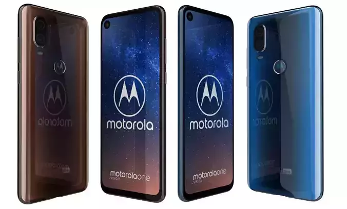 Motorola One Vision Bronze And Sapphir High Poly