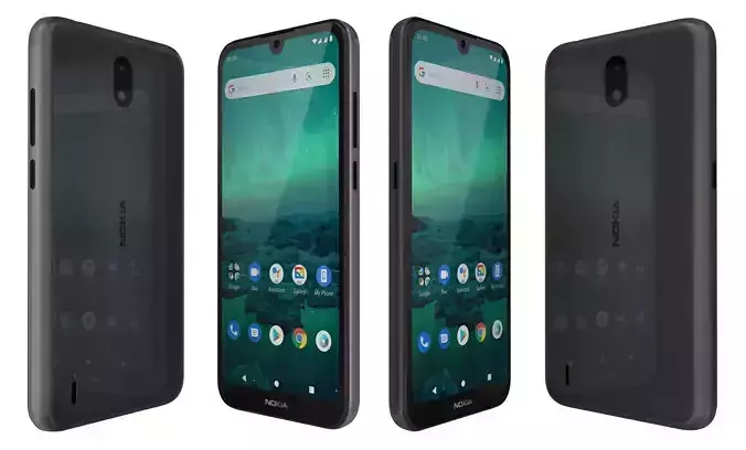 Nokia 1 3 Black High Poly