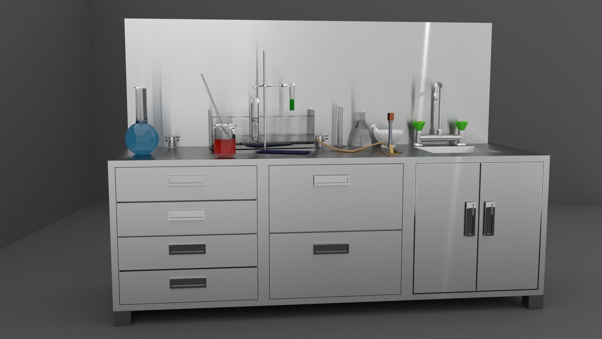 CHEMISTRY AND LAB SET 3D model_1