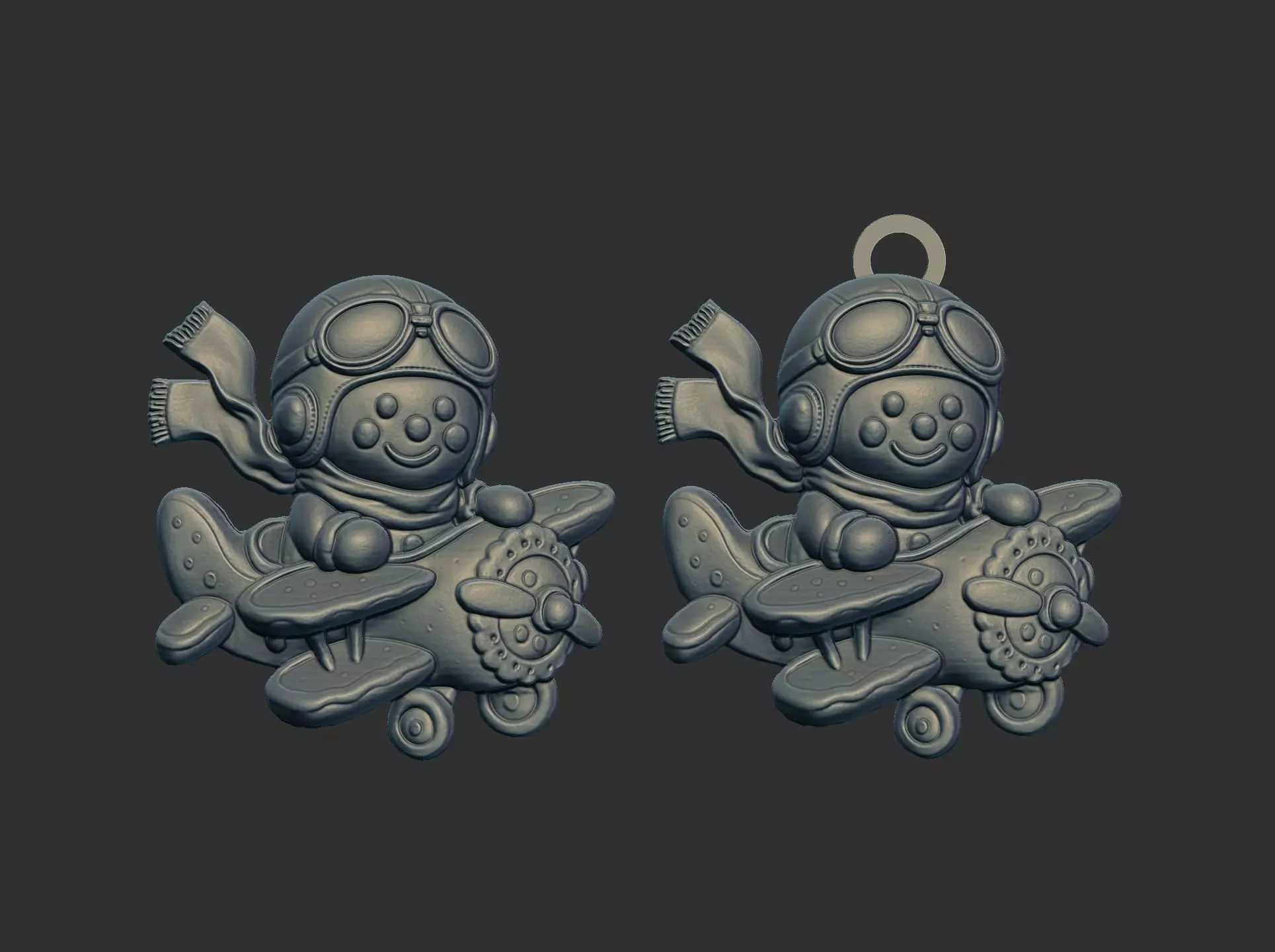 ginger cookie plane cnc model 3D print model