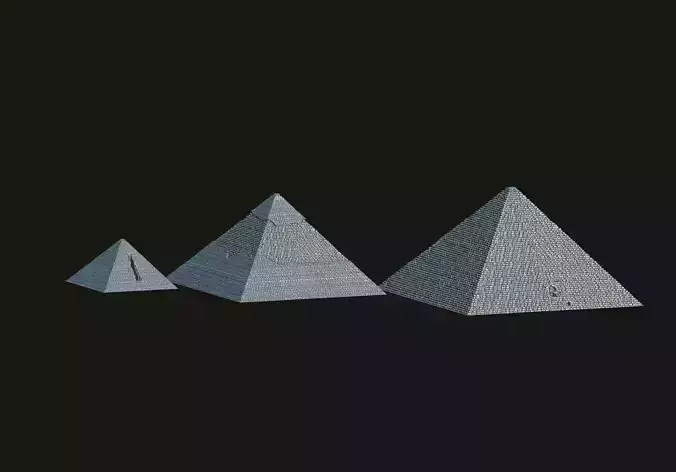 Egyptian Pyramids   High-Detail 3D Printing Model