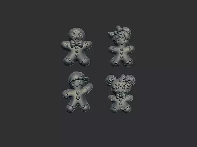  ginger cookie decor 3dmodel for cnc printing