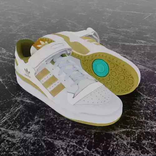 ADIDAS FORUM LOW - YELLOW 3D SHOES