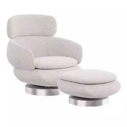 High Armchair and Ottoman