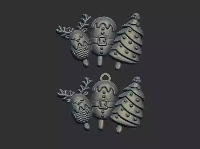 christmas season cnc keychain