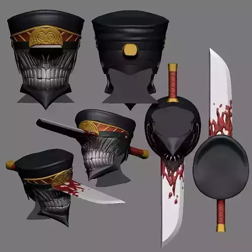 Katana Man Helmet Chainsawman Cosplay