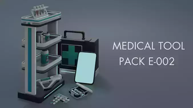 Low Poly Sci-Fi Medical Tool Pack E-002