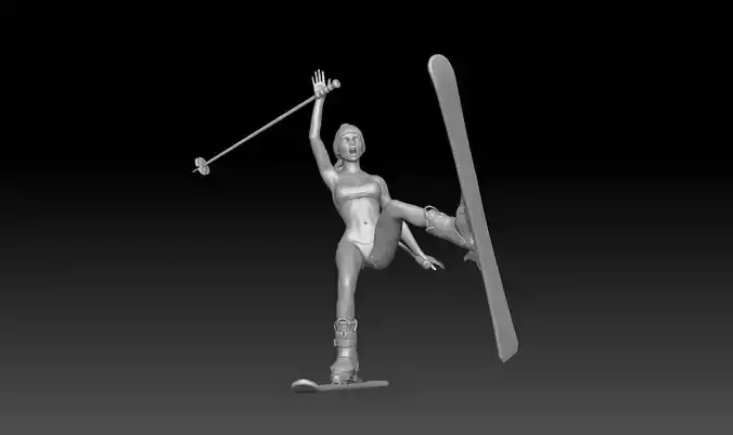 winter ski girl bikini 3