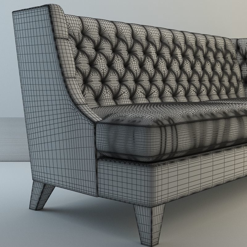 Seven Sedie Modern Times 3 Seater sofa Fortuna 3D model_2
