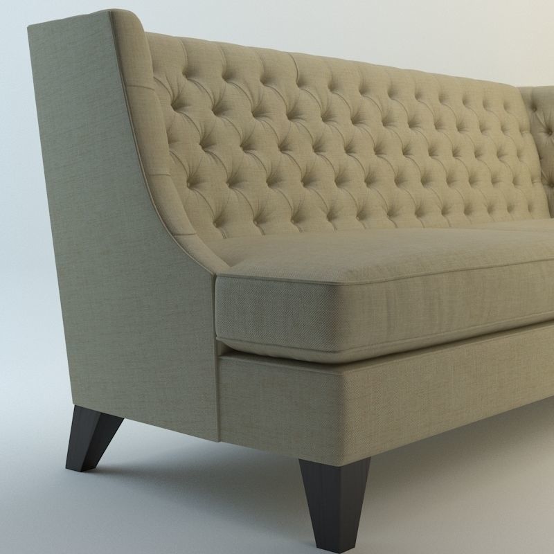 Seven Sedie Modern Times 3 Seater sofa Fortuna 3D model_1
