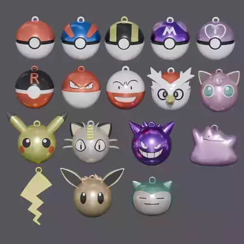 Pokemon Christmas balls decorations
