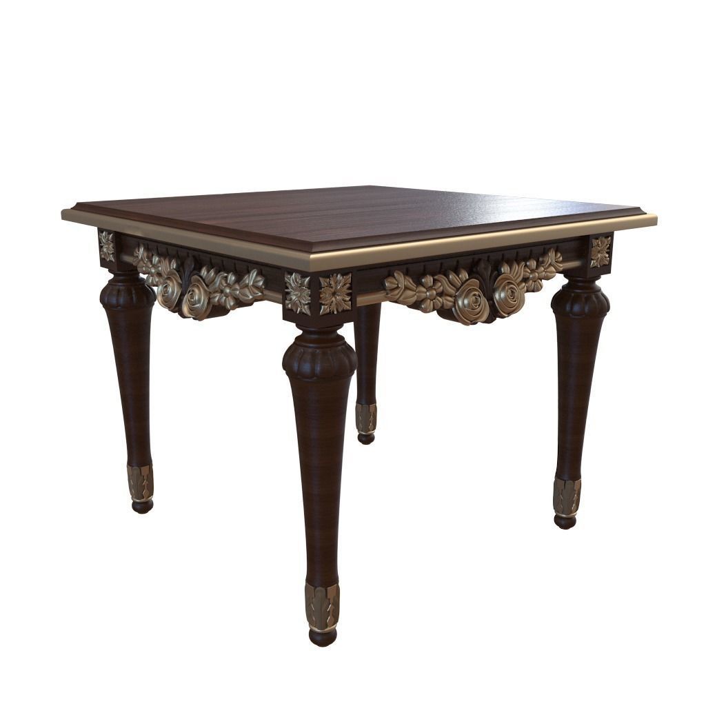 Seven Sedie Baroque Small Table Giano 3D model_0