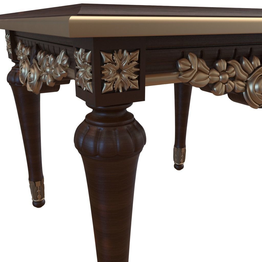 Seven Sedie Baroque Small Table Giano 3D model_2