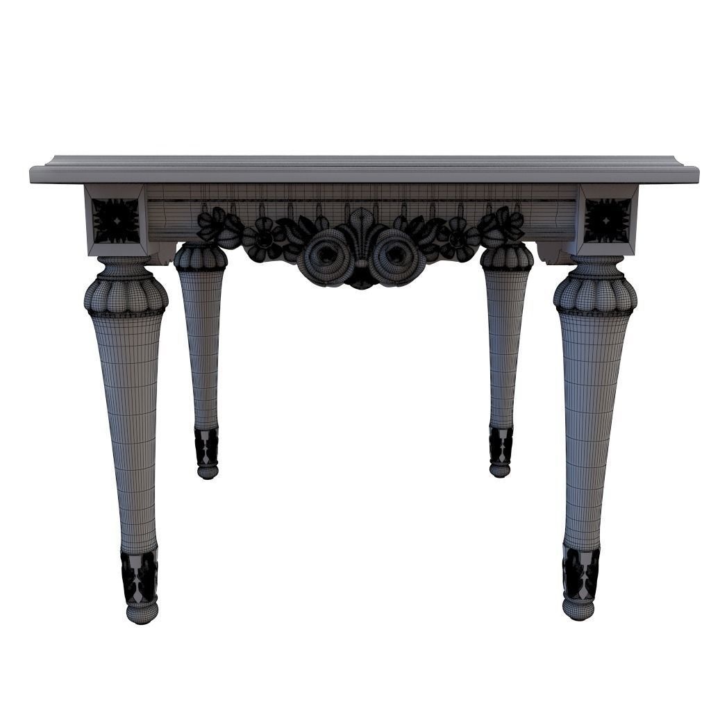 Seven Sedie Baroque Small Table Giano 3D model_4
