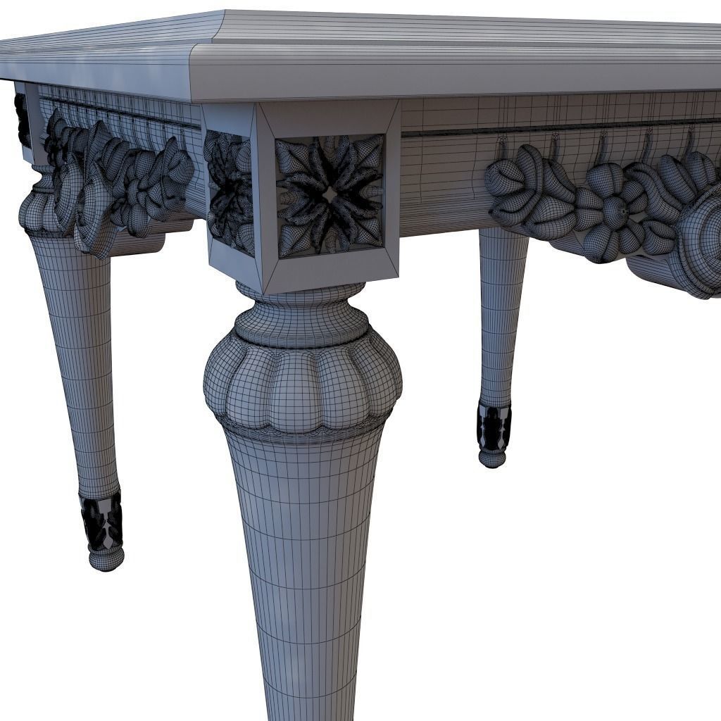 Seven Sedie Baroque Small Table Giano 3D model_3