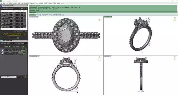 Oval Center Solitaire Engagement Ring With Halo 3dm