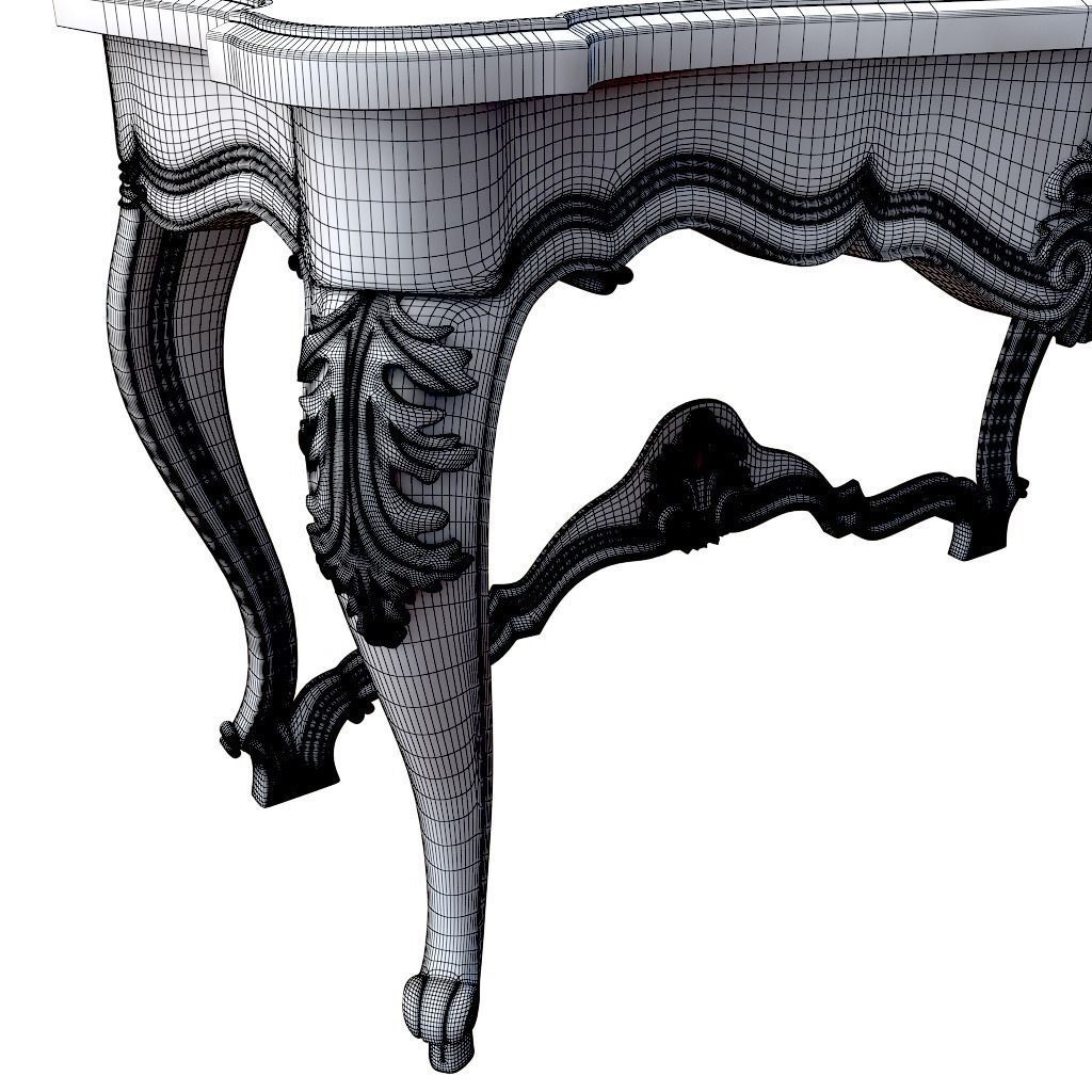 Seven Sedie Baroque Console Table Clizia 3D model_3