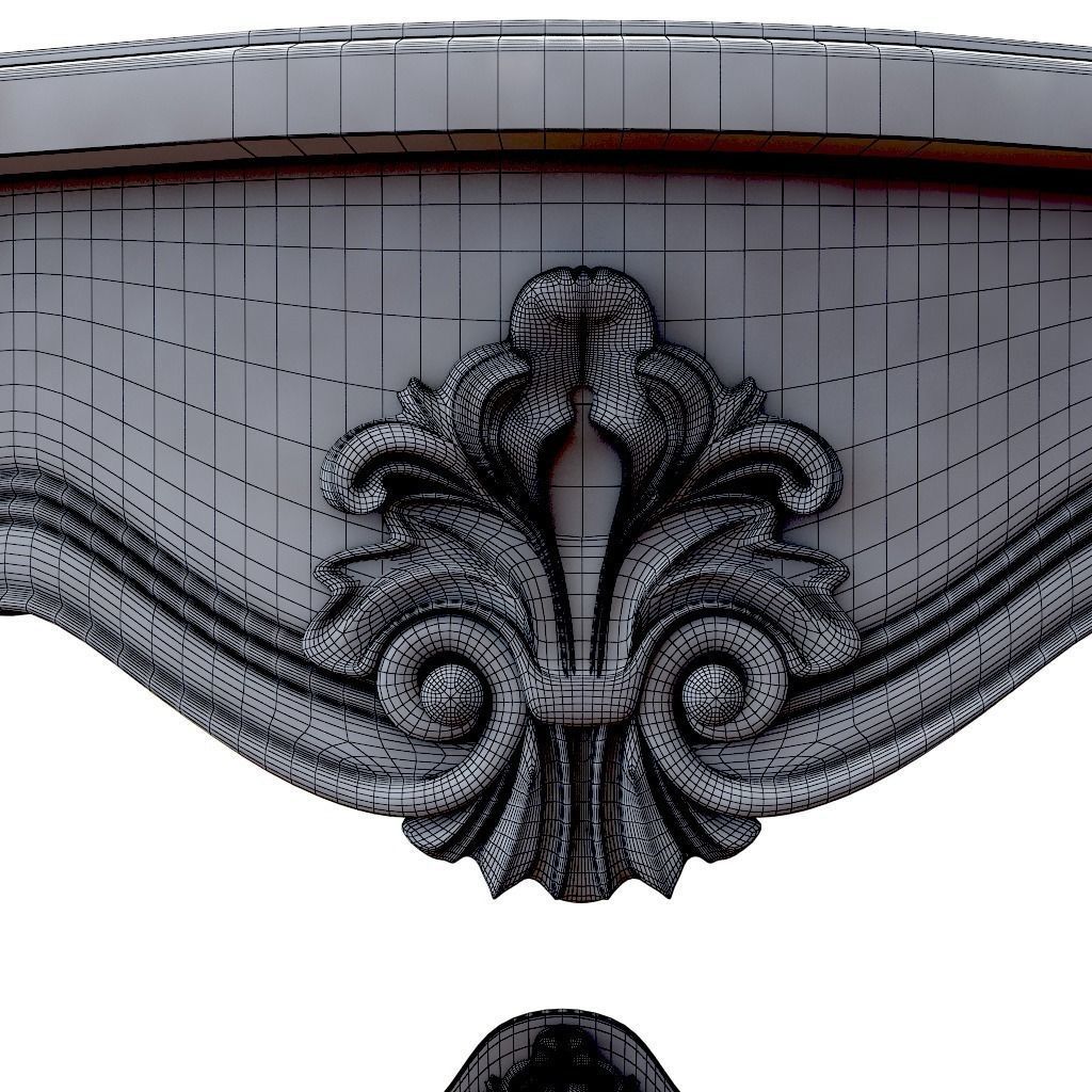 Seven Sedie Baroque Console Table Clizia 3D model_4