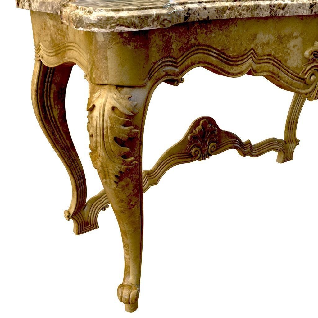 Seven Sedie Baroque Console Table Clizia 3D model_2