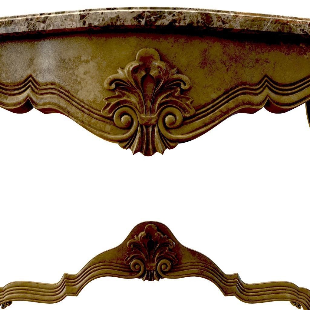 Seven Sedie Baroque Console Table Clizia 3D model_1