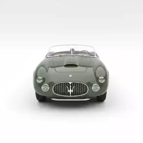 1950s Classic Italian Race Roadster Low-poly 3D model 4