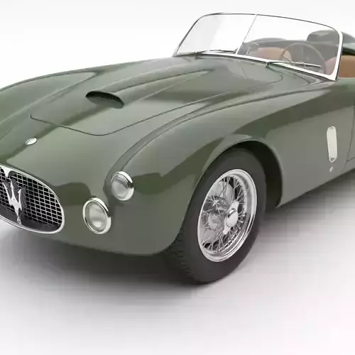 1950s Classic Italian Race Roadster Low-poly 3D model 3