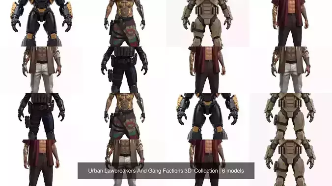Urban Lawbreakers And Gang Factions 3D  Collection