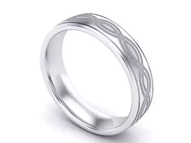 Mens Twisted Wedding Band 3dm