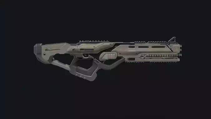 3D Sci-Fi Rifle Gun
