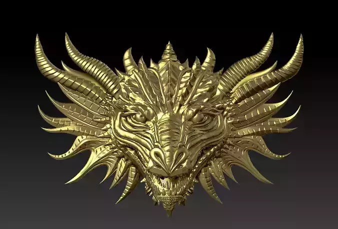 Dragon King Wall Sculpture 3D Model