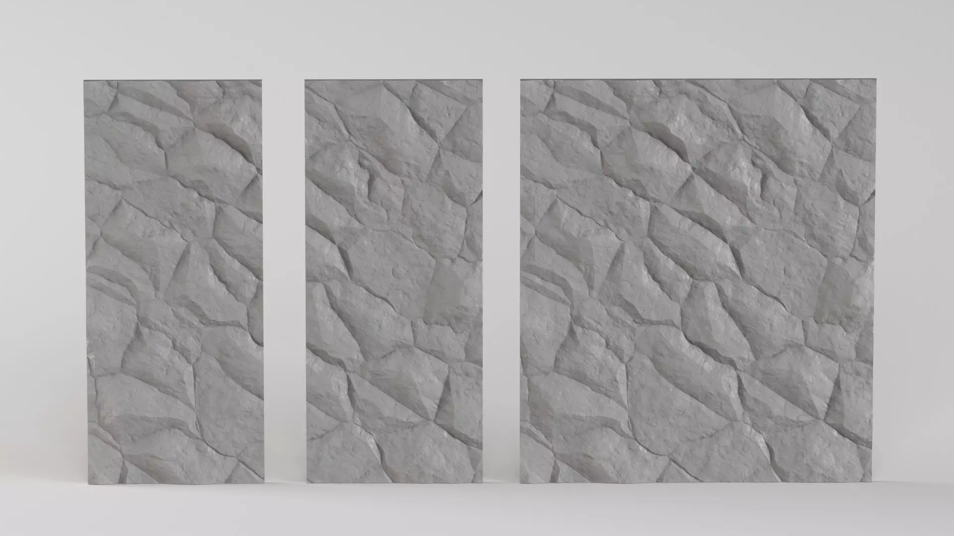 001684 Stone Wall Panel Set 3D print model