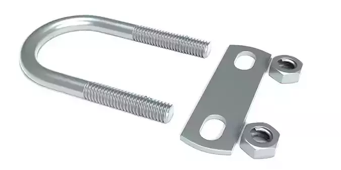 U Bolt 3D Model Industrial Fastener Asset