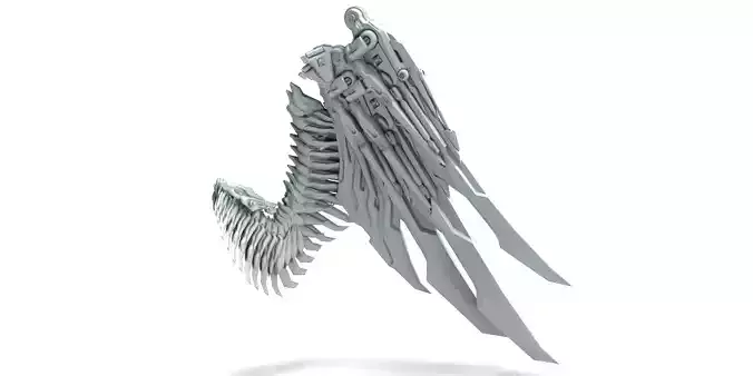 Rigged Mechanical Wings 3D Model