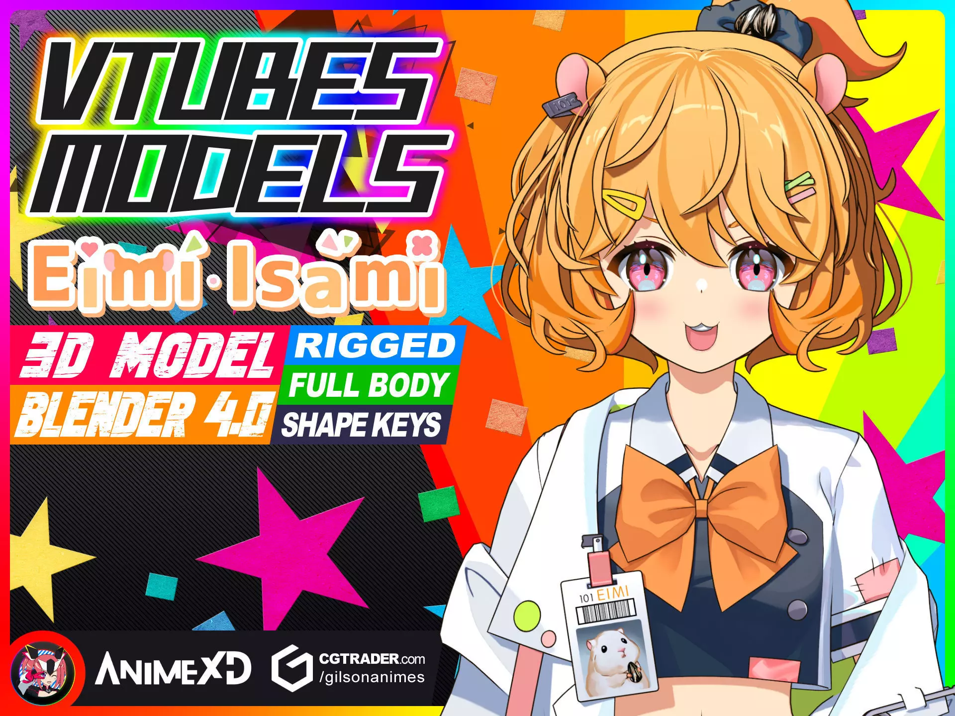 VTube Eimi Isami - 3D Model Blender 3D model