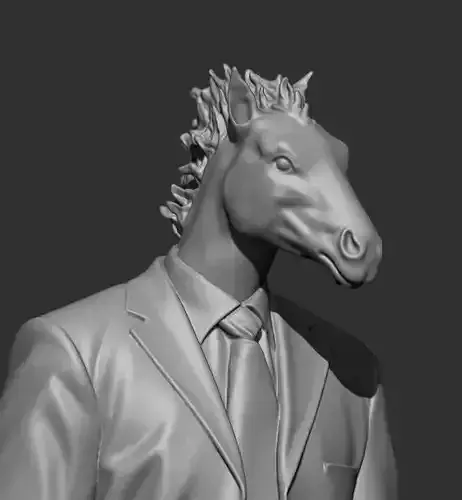 The Horse Man in a suit
