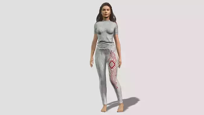 Woman Character for Games Animation