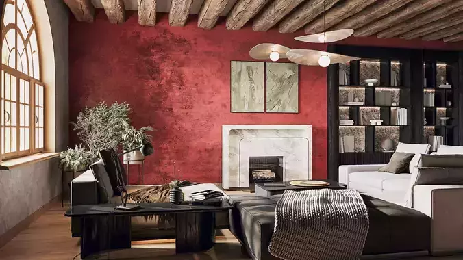 Livingroom Design 3d Scene