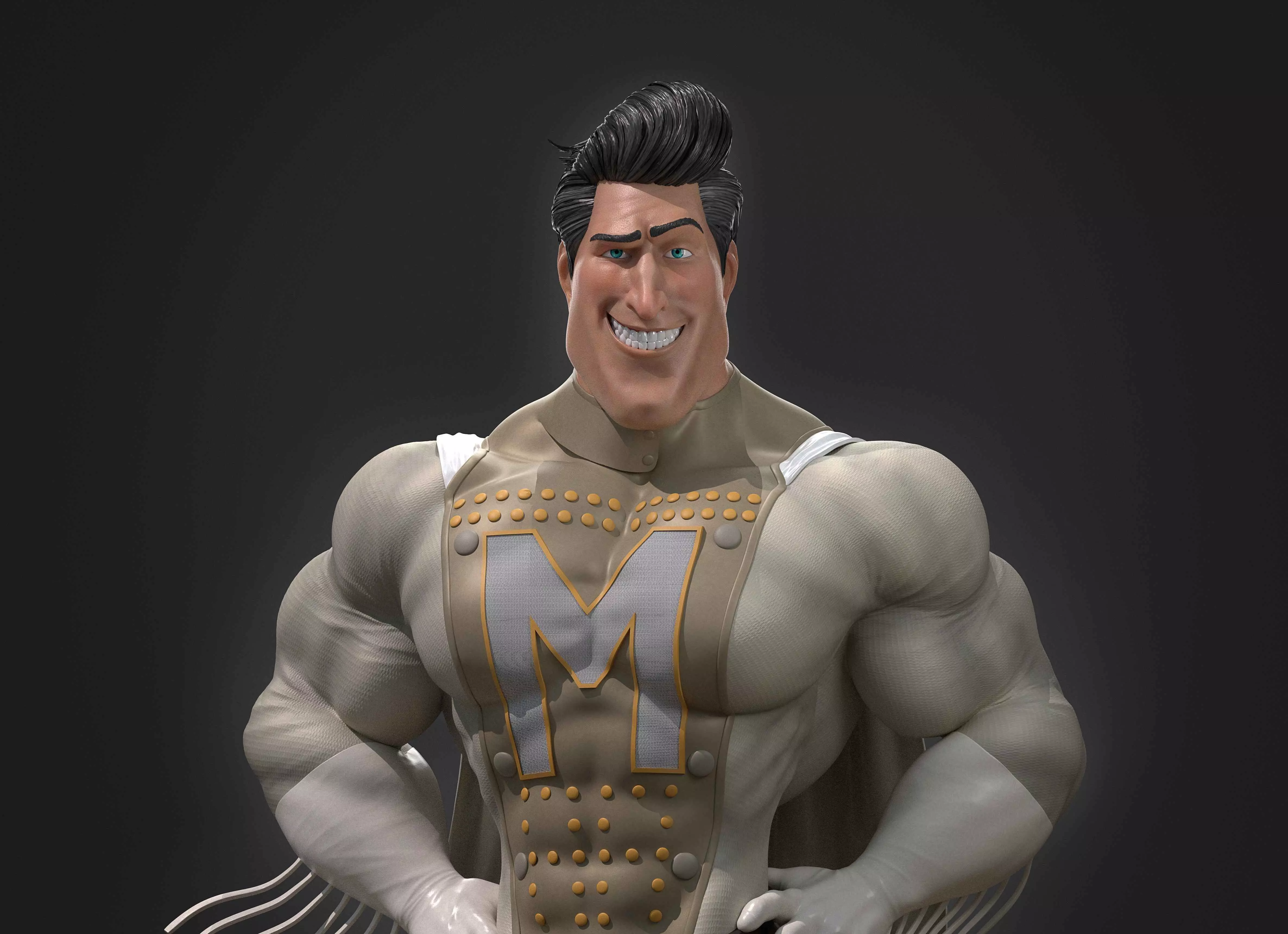 Metro Man - Megamind - 3D Printable Statue STL 3D print model