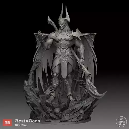 Zaahen Demon Warrior with Infernal Base League of Legends 