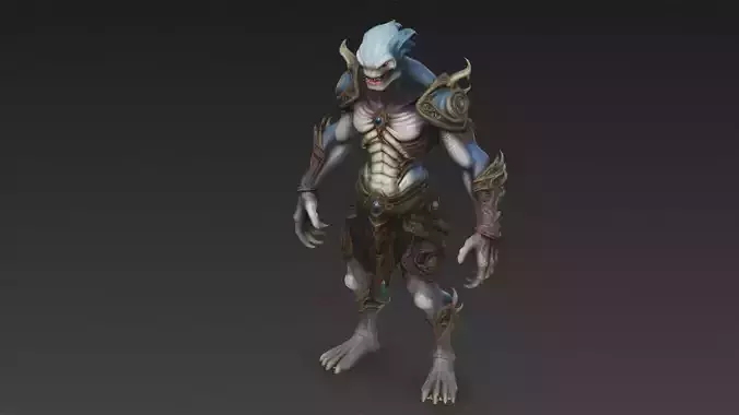 Armored Humanoid Monster Variant 3D Model 3D model