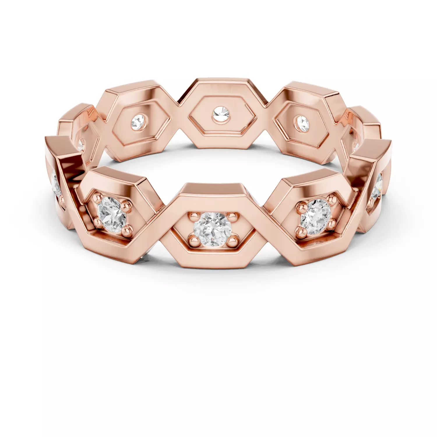 Criss Cross Diamond Band Ring 3dm stl renders animation videos 3D print model