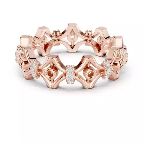 Curved Wire Diamond Band Ring 3dm stl renders animation videos