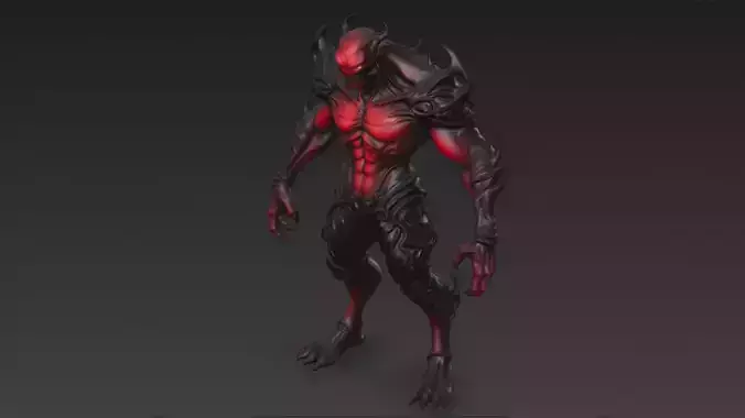 Red Humanoid Monster 3D Model 3D model | CGTrader