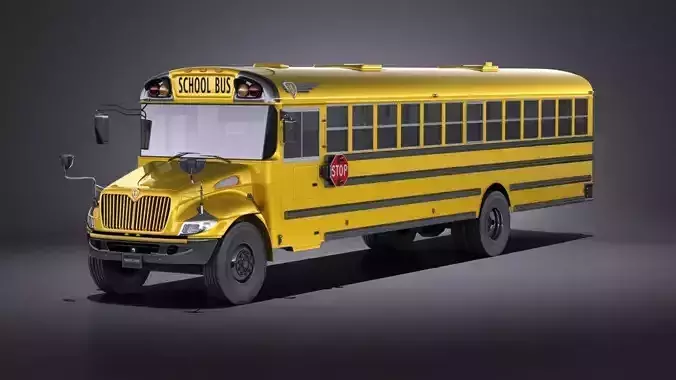 IC CE Series Schoolbus 2017 VRAY 3D model