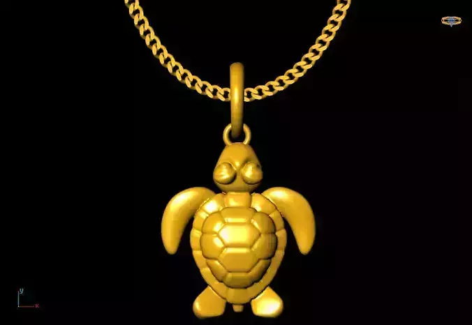 Turtle pendant charms - one inch pendant