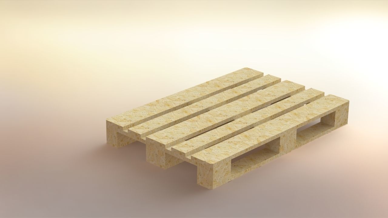 Wooden pallet 3D model_1